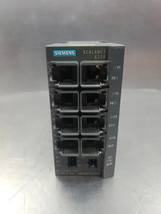 Used Siemens 6GK5208-0BA10-2AA3 SCALANCE X208 ETHERNET SWITCH Network Switches South Carolina US | Palmetto Automation #1161227