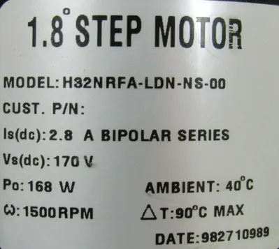 NEW PACIFIC SCIENTIFIC H32NRFA-LDN-NS-00 MOTOR 27675-84578-0010-RG CH-4452