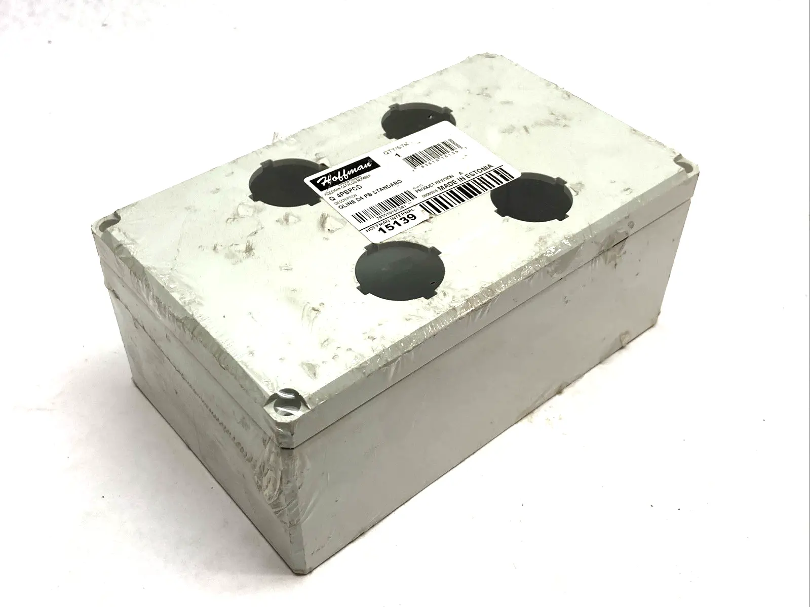 Q4PBPCD | Hoffman  QLine D Pushbutton Enclosure Type 4X 4PBx30.5mm Light Gray - New