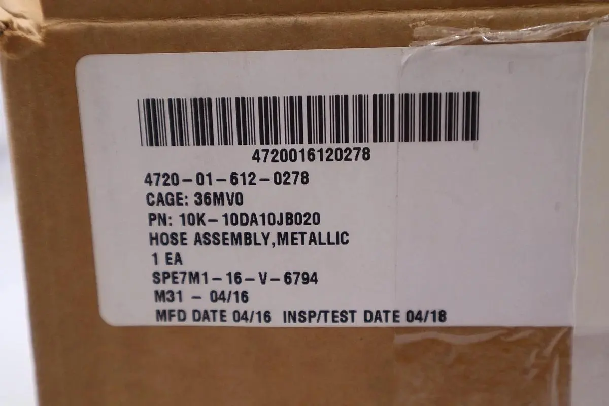 SPARTAN 4720-01-612-0278 HOSE ASSEMBLY #2745