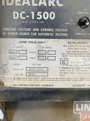 USED LINCOLN IDEALARC DC-1500