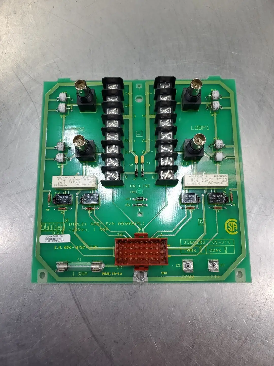 USED Bailey NTCL01 (6636997L1) PLC Board