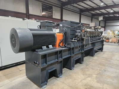 108 MM Useon(Nanjing) Co-Rotating Twin Screw Extruder, New In 2019