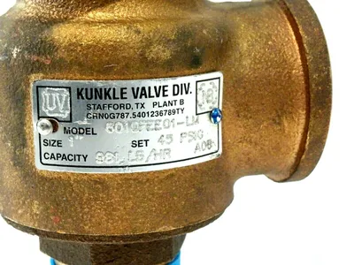 NEW KUNKLE 6010FEE01-LM RELIEF VALVE 1" 6010FEE01LM