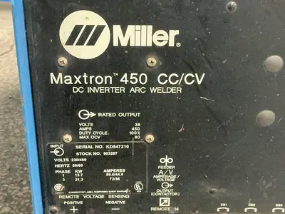 Used MILLER MAXTRON 450 CC/CV Mig Welders Ohio US | HGR 24 #1503783