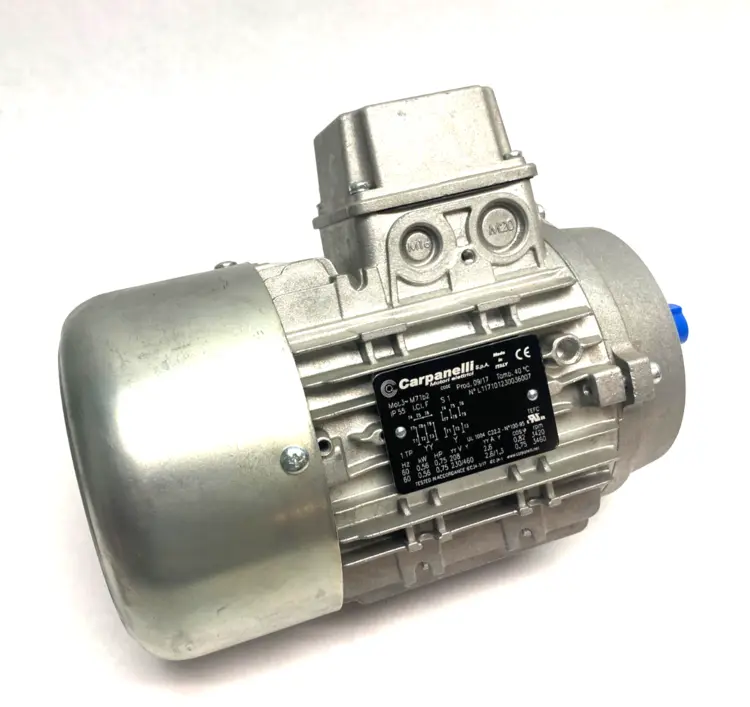 Used CARPANELLI ASYNCHRONOUS 3-PHASE MOTOR 2-POLE 0.75HP 0.56KW 60HZ A.C. Motors | Maverick Industrial Sales #1102948