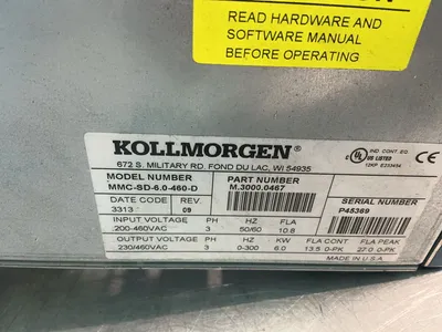 Used KOLLMORGEN MMCSD6.0460D Servo Drives Ohio US | HGR 24 #1330274