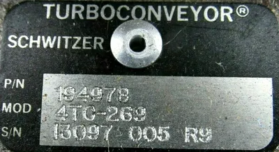 NEW SCHWITZER 4TC-269 TURBO CONVEYOR 194978 4TC269