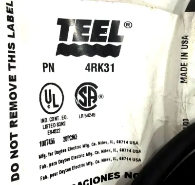 NEW TEEL 4RK31 FLOAT SWITCH
