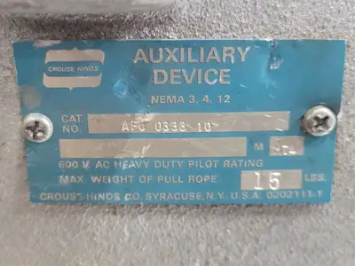 Used CROUSE-HINDS AFU 0333 10 Switchgears British Columbia CA | Lenmark #241248