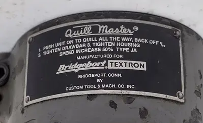 Used BRIDGEPORT TYPE JA QUILL MASTER Milling Attachments & Heads Kentucky US | Aucto #1308017