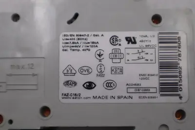 Moeller Eaton FAZ-C16/2 Circuit Breaker 16A 16 Amp 2-Pole STOCK K-3483