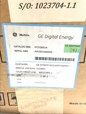 GE Hitachi 12IFC51BD1A Inverse Time Overcurrent Relay 60 Hertz 6-150 Amperes