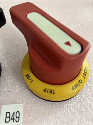 (1) Red and Yellow &(1) Black Knob, Reset - Off - Trip - On Turn Knob NNB