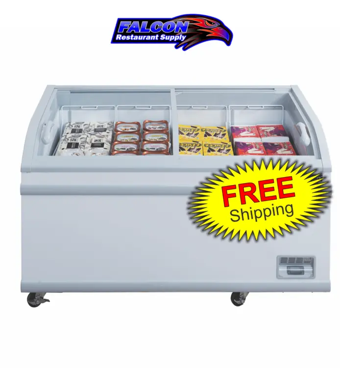 New | in-Stock Dukers New Dukers WD-700Y Commercial Chest Freezer in White 72" Display Freezers Illinois US | Falcon Restaurant Supply #1376326