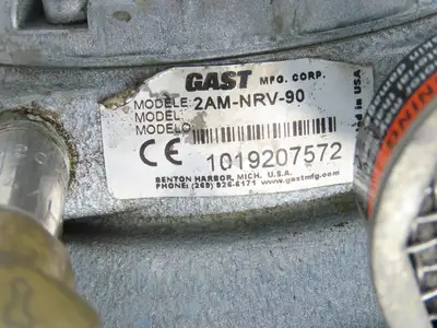 MXD Process Gast 2AM-NRV-90 Pneumatic Air Motor Drum Mixer 2" Bung Agitator 31"