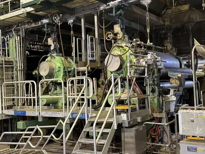 110" (2.8M) VOITH FOURDRINIER PAPER MACHINE (LBM) MFG 2001 LINERBOARD / TUBE & CORE – TANDEM NIPCOFLEX SHOE PRESSES - 72"(1.8M) DIAMETER DRYERS