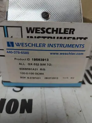 New | in-Stock WESCHLER 19563913 Meters - Misc | Surplus Asset Holdings #1206858