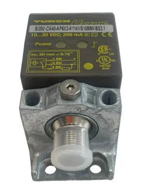 NEW TURCK BI20U-CA40-AP6X2-H1141/S1590 W/BS2.1 SENSOR BI20UCA40AP6X2H1141S1590WB