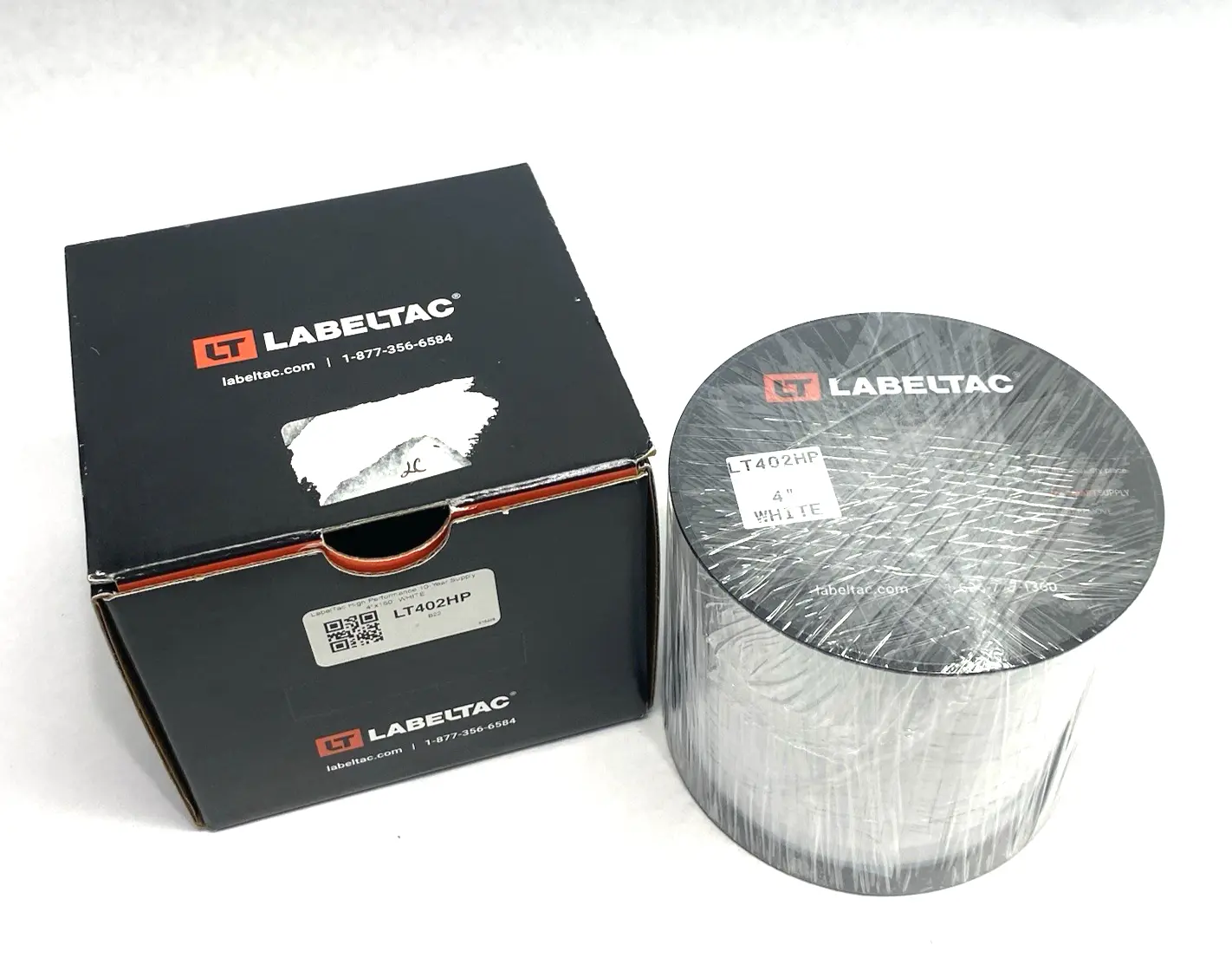 USED LABELTAC PRO MODEL HIGH PERF. 10 YEAR VINYL LABEL WHITE, 4" X 150'/ROLL