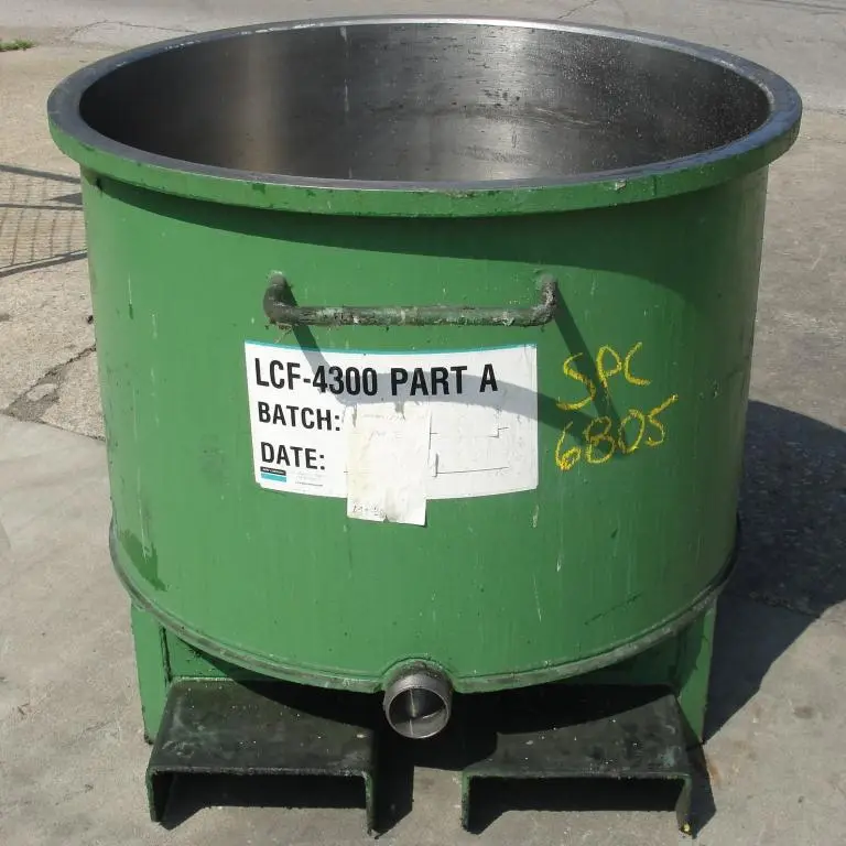 SPC6805  Mixer and Blender 100 gallon Ross change can Stainless Steel 39.25" inside diameter 27.5" inside height