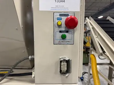 Ball & Jewell 60 HP Granulator w/conveyor, dust collector & Box Dumper