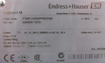 NEW ENDRESS+HAUSER FTM51-HAG2P4AH7AA LEVEL SWITCH FTM51HAG2P4AH7AA