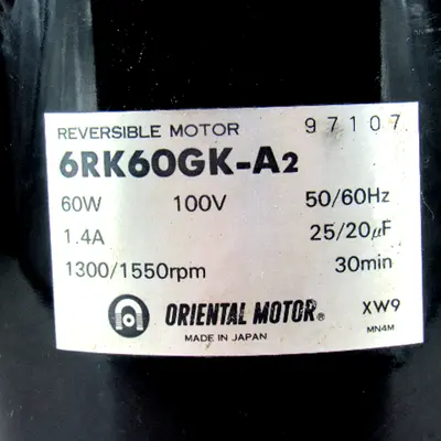 USED ORIENTAL MOTOR 6RK60GK-A2