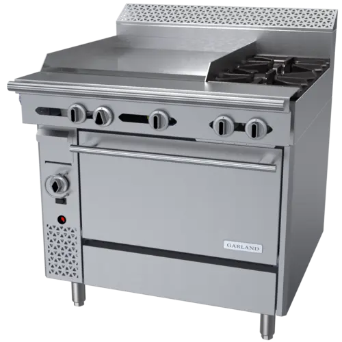 Garland C36-2C 36" 2 Burner Gas Range w/ Griddle & Convection Oven, Natural Gas