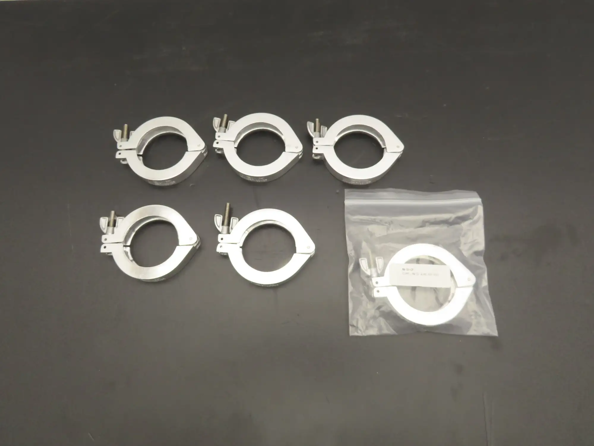 Nor-Cal NW-50-CP Aluminum Wing Nut Clamp for DN 50 ISO-KF Flange Lot of 6