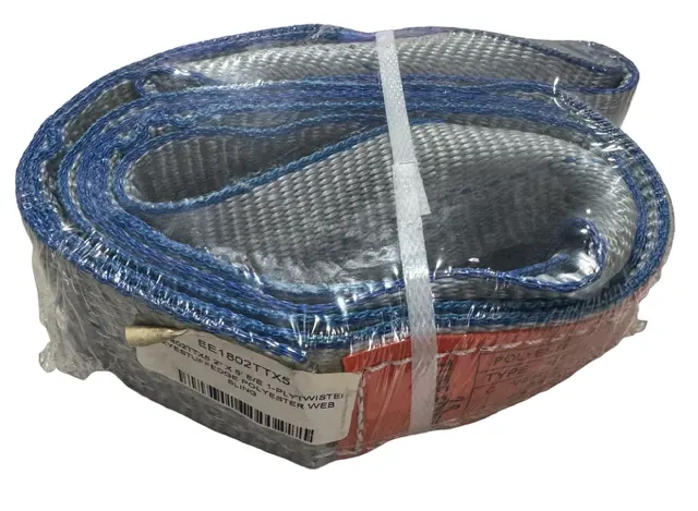 Lift-All 2" x 5 ft Polyester Twisted Eye Web Sling, 1-Ply Tuff-Edge