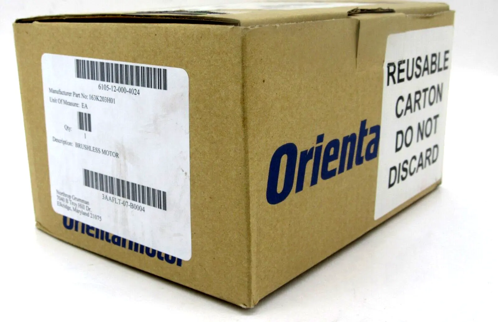 NEW ORIENTALMOTOR 163K203H01 BRUSHLESS MOTOR 3AAFLT-07-B0004