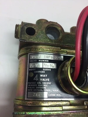 USED SKINNER VALVE V933DEF2075