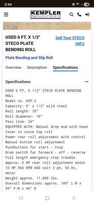 STECO HIP-2 Plate Bending Rolls including Pinch | Liberty Machine Works LLC (3)