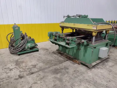 16 STAND X 4" x 36" WIDE R-PANEL ASC ROLLFORMER LINE WITH REEL & CUT OFF, BECK CONTROLS: STOCK #21176