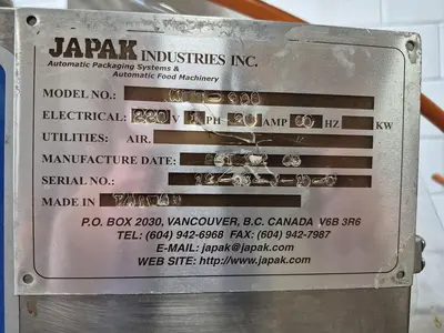 Used 2003 JAPAK INDUSTRIES INC. KE TO-900 Sealers British Columbia CA | Steep Hill Equipment Solutions #1364757