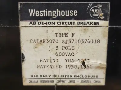 USED WESTINGHOUSE F3070