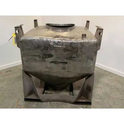 Used 1000 Liter (35 cu. Ft) IBC Matcon Stainless Steel Portable Tote Bin