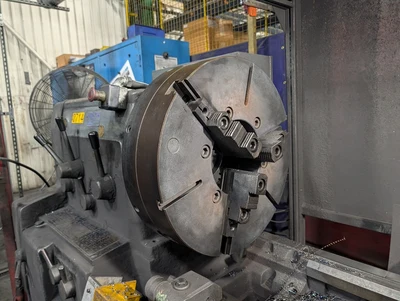 Hwacheon Manual Lathe Apprx. 20" 3-Jaw Chuck, Apprx. 76" distance between centers, , Apprx. 24-26"
