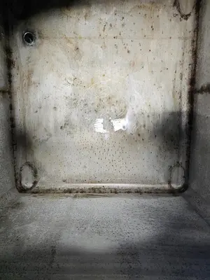 Used 350 Gallon IBC Tank (Tote), 304 Stainless Steel
