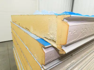 Structural Insulated Cooler Panels 4" Foam 46x108" Cold Storage Metal Interlock