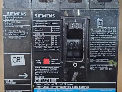 Used SIEMENS ED63B060 Circuit Breakers British Columbia CA | Lenmark #1488871