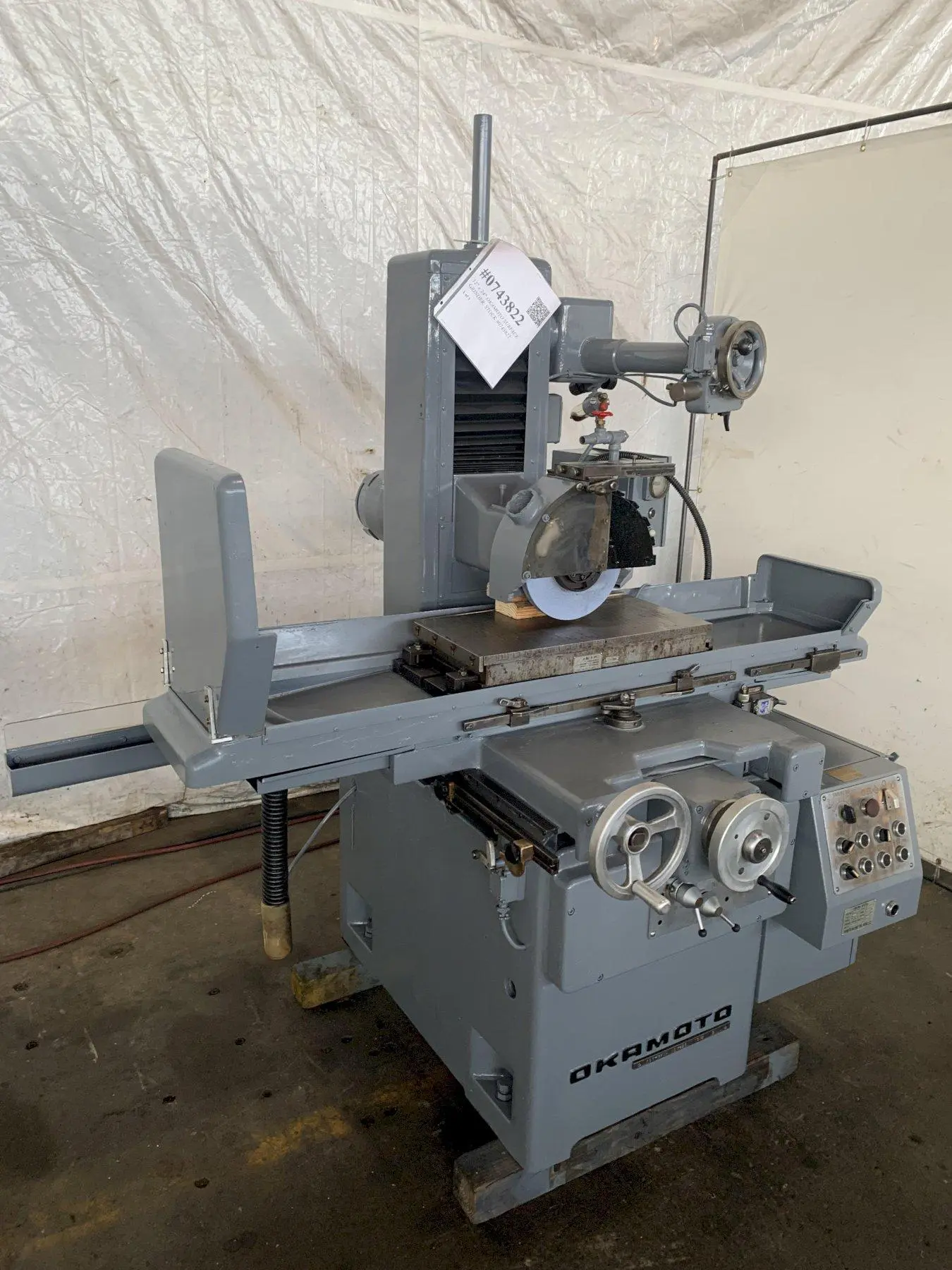 12" X 24" OKAMOTO ACCUGAR 124N HYDRAULIC SURFACE GRINDER. STOCK # 0743822.