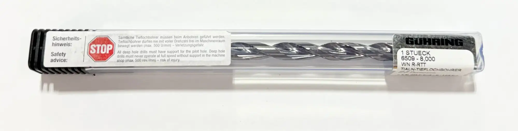 GUHRING 8mm Solid Carbide Drill 15xD TiAlN Coolant Fed 135° Point