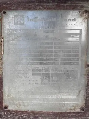 Ingersoll Rand 31.5” x 15” stroke KVR 350 # Cylinder SN 4T-9216