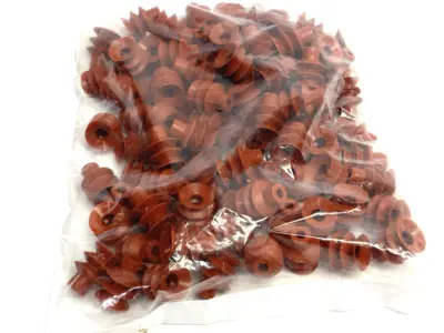NEW COVAL BELLOWS SUCTION CUP, RED, 14MM DIAMETER, PKG OF 100
