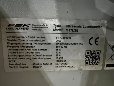 Used 2020 F&K M17LSB Ultrasonic Welders Michigan US | iGAM Industrial Marketplace #1393790