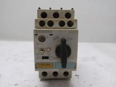 Siemens 3RV1421-1JA10 575V 10Hp 7-10A Trip Range Manual Motor Starter