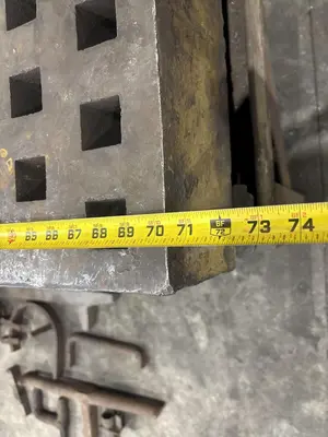 70.5" X 59.5" X 34.5" X 6.25" METALWORKING IRON FORMING ACORN TABLE: YOBRO #24097