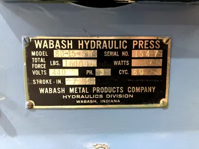 USED WABASH WABASH 80-15-SM PRESS